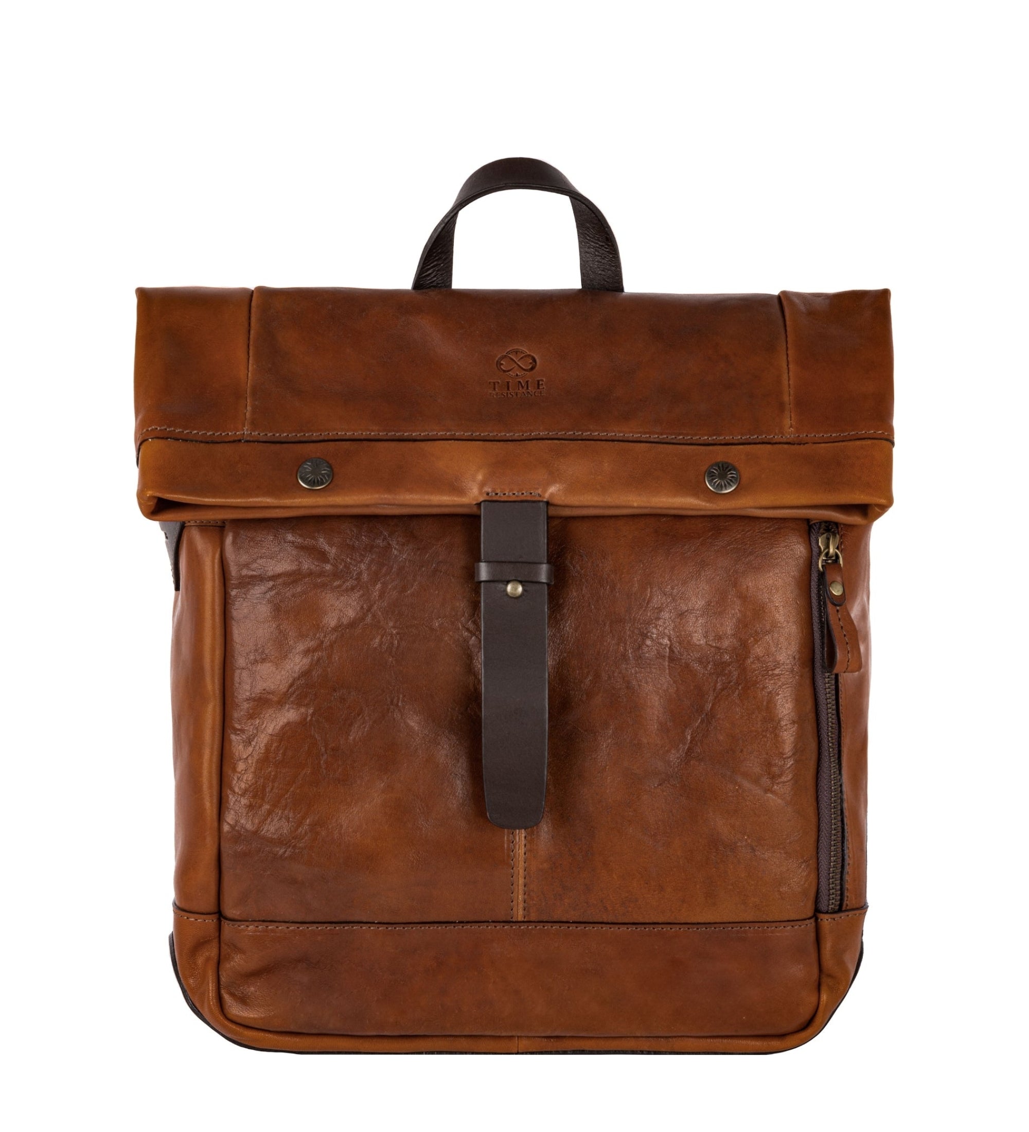 canvas leather roll top backpack Leather Roll-Top Backpack