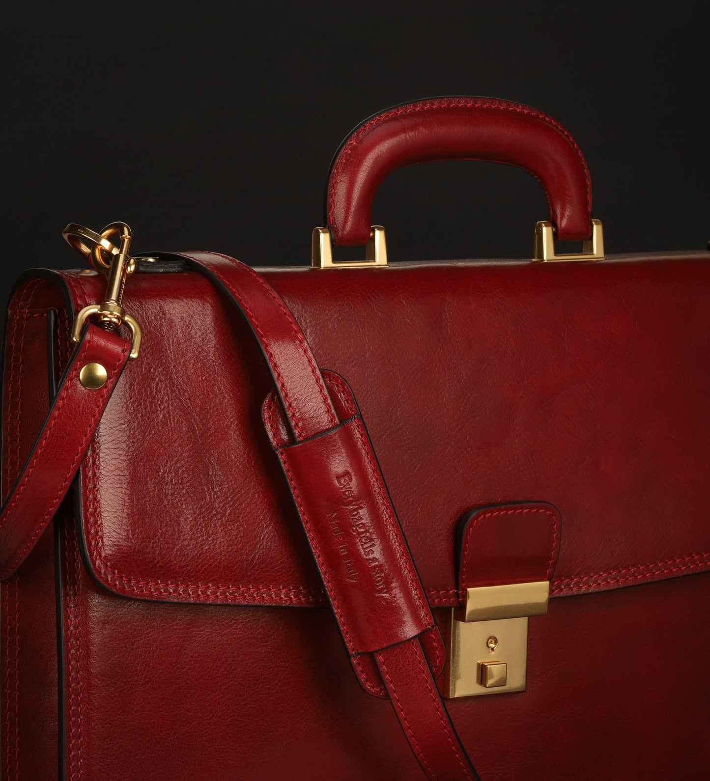 Womens Leather Briefcase - The Sound of the Mountain