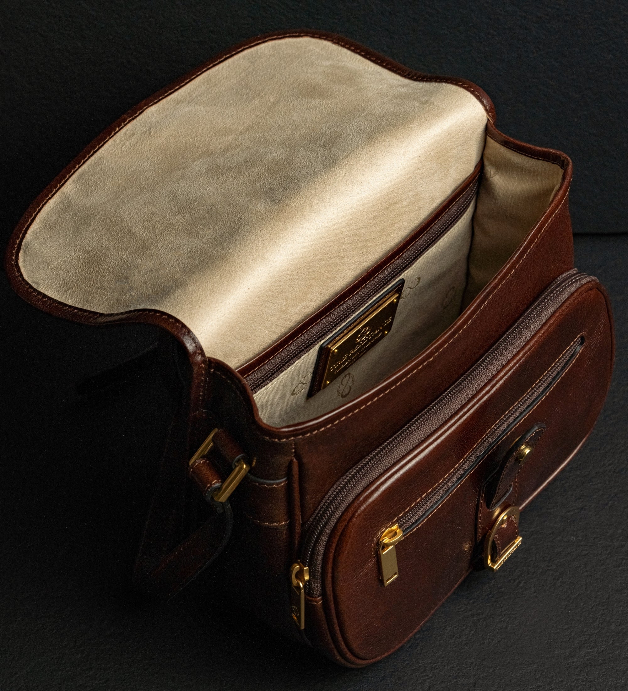 Womens Leather Saddle Bag - Women In Love